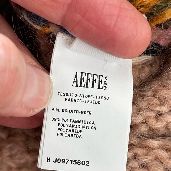 MOSCHINO Cheap & Chic Pink Mohair Blend Patterned Knit Sweater EUC Size 10 US - Picture 8 of 15